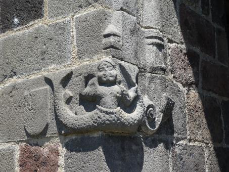 Free Stock Photo of Middle-age granite mermaid