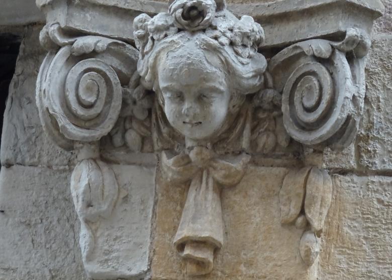 Free stock image of Nice limestone carving on a house created by GAIMARD Jacques
