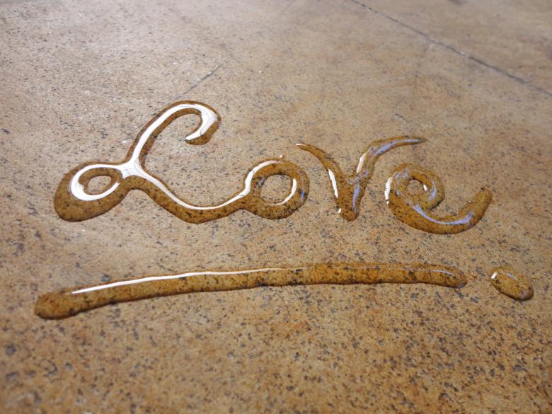 Free stock image of Love water calligraphy created by Chekokiart