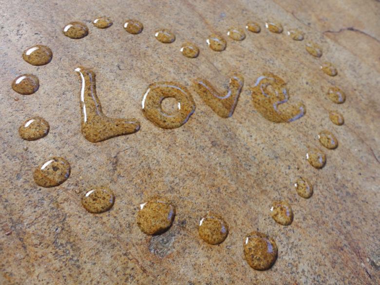 Free stock image of Love water calligraphy created by Chekokiart