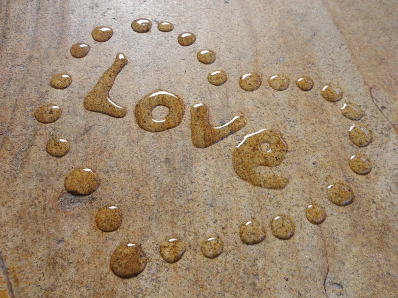 Free stock image of Love water calligraphy created by Chekokiart