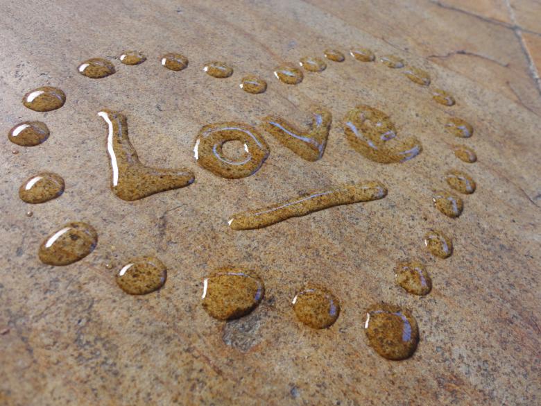 Free stock image of Love water calligraphy created by Chekokiart