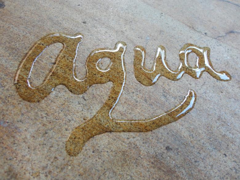 Free stock image of Aqua water calligraphy created by Chekokiart