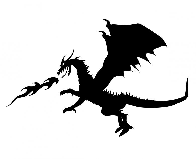 Free stock image of Dragon Silhouette created by mohamed hassan