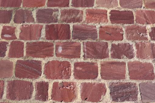 Free Stock Photo of Red sandstone pavement