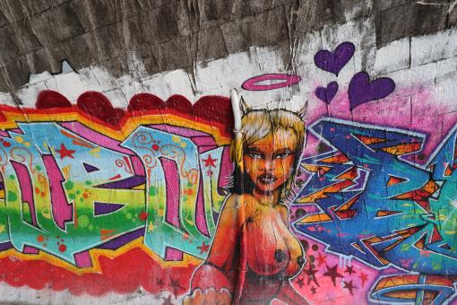 Free Stock Photo of Wall painting