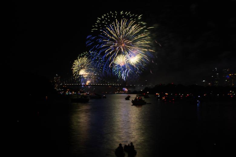 Free stock image of Fireworks Over the Sydney Harbour Bridge created by Tom Hill