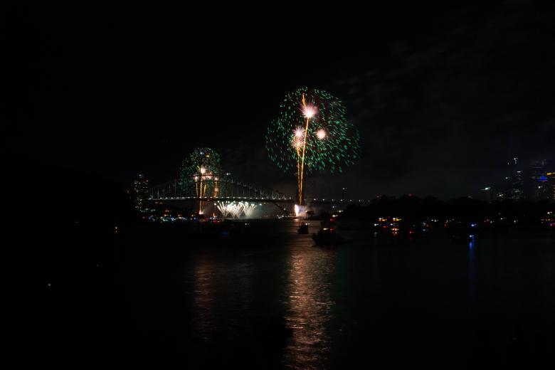 Free stock image of Fireworks Over the Sydney Harbour Bridge created by Tom Hill
