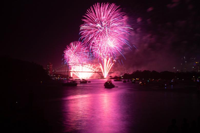 Free stock image of Fireworks Over the Sydney Harbour Bridge created by Tom Hill