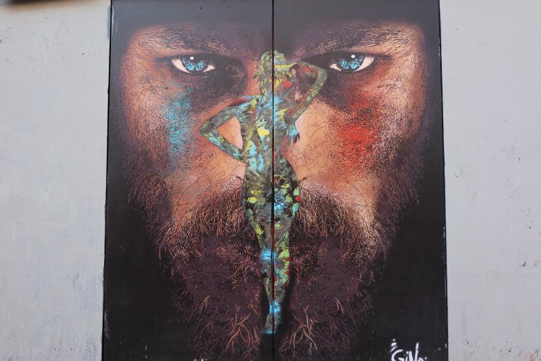 Free stock image of Street art graffiti portrait created by GAIMARD Jacques
