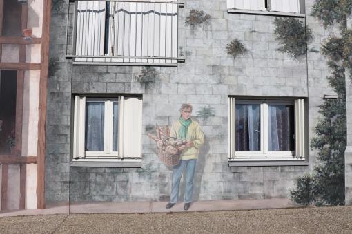 Free Stock Photo of Wall painting on residential building