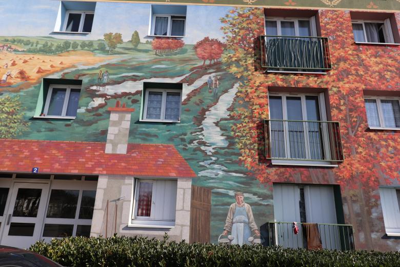 Free stock image of Wall painting on building created by GAIMARD Jacques