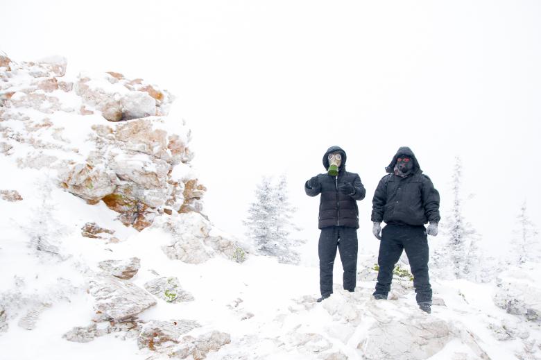 Free stock image of People with masks in winter created by 2happy