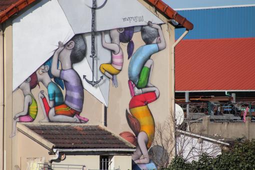 Free Stock Photo of Wall painting on a house
