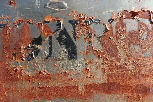 Free Stock Photo of Rusted metal plate