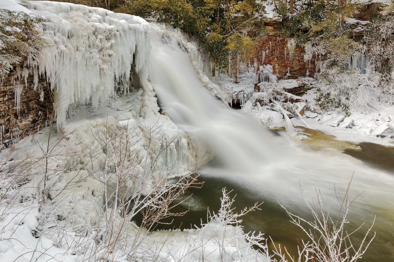 Free stock image of Winter Wonderland Waterfall created by Nicolas Raymond
