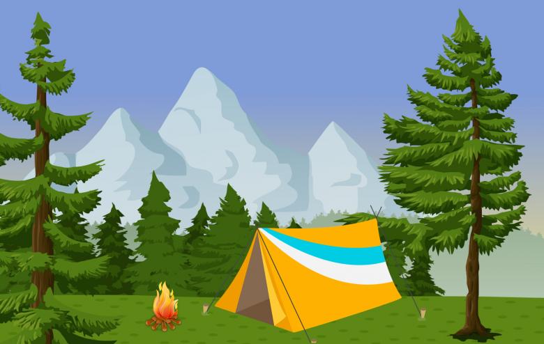 Free stock image of Forest Camp Illustration created by mohamed hassan