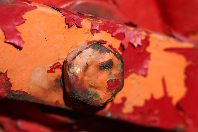 Free stock image of Red peeled paint texture created by GAIMARD Jacques