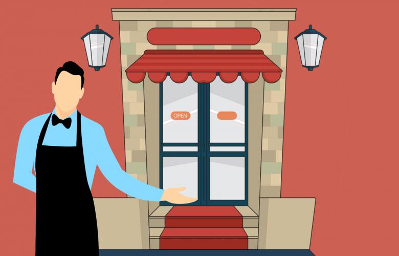 Free stock image of Restaurant Waiter Illustration created by mohamed hassan