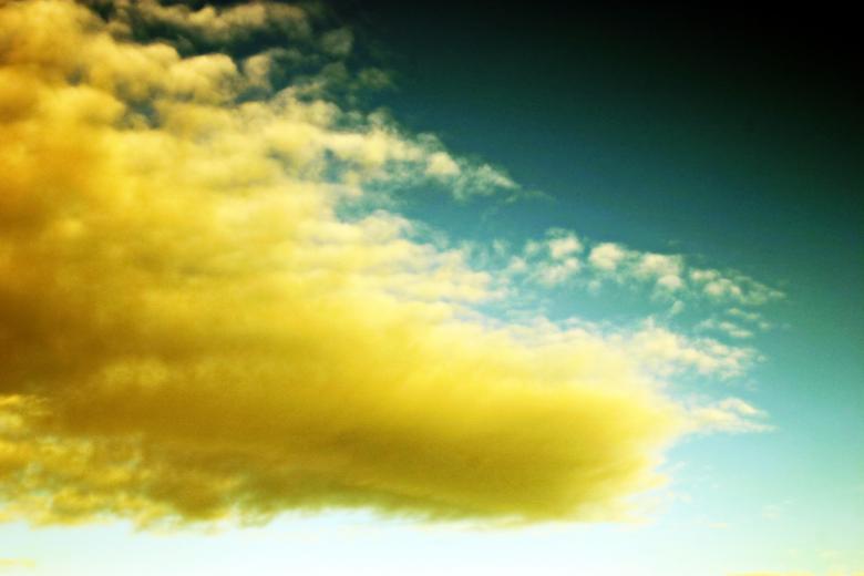 Free stock image of Yellow Puffy Clouds created by Bjorgvin
