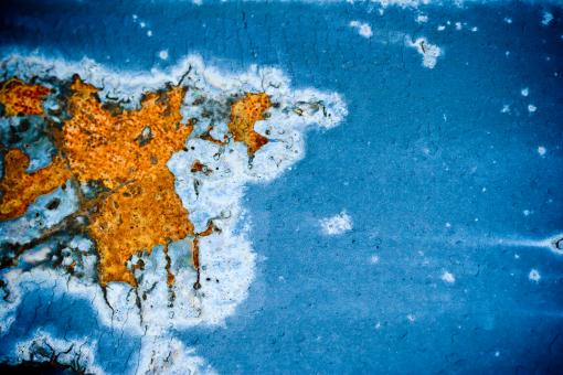 Blue Rusted Metal Texture - Free Stock Photo