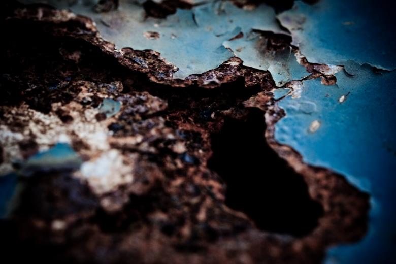 Free stock image of Rusted Metal with Blue Pain created by Bjorgvin