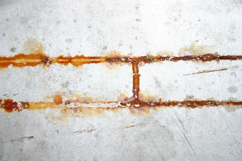 Free stock image of Metallic Surface with Rusted Lines created by Bjorgvin
