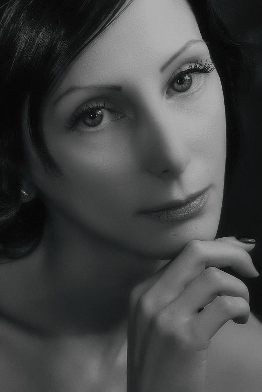 Free stock image of Female Portrait - Black and White created by Alexander Krivitskiy
