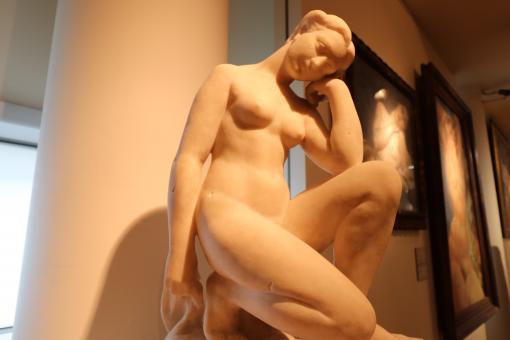 Free Stock Photo of Woman stone sculpture in a museum
