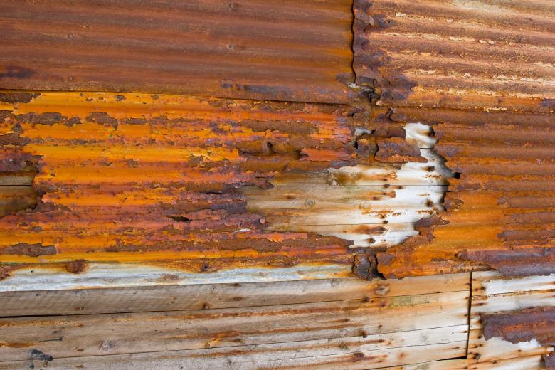 Free stock image of Corroded Corrugated Metal created by Bjorgvin
