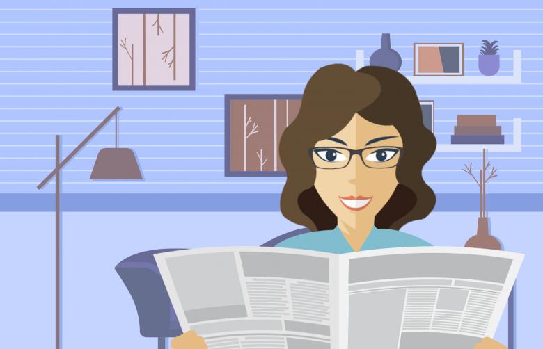 Free stock image of Woman Reading Newspaper created by mohamed hassan
