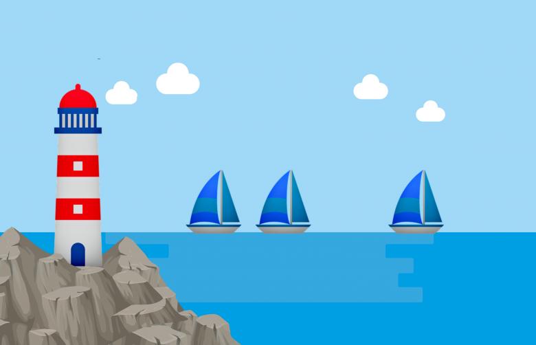Free stock image of Sea Lighthouse Illustration created by mohamed hassan