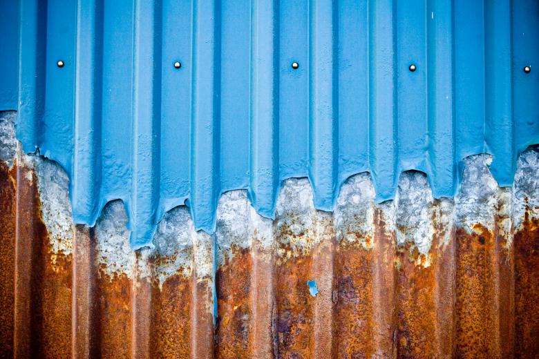 Free stock image of Rusted Blue Corrugated Wall created by Bjorgvin