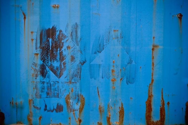 Free stock image of Blue Grungy Metal Container created by Bjorgvin
