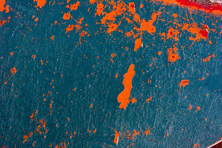 Free stock image of Worn Blue Paint on Orange Metal created by Bjorgvin