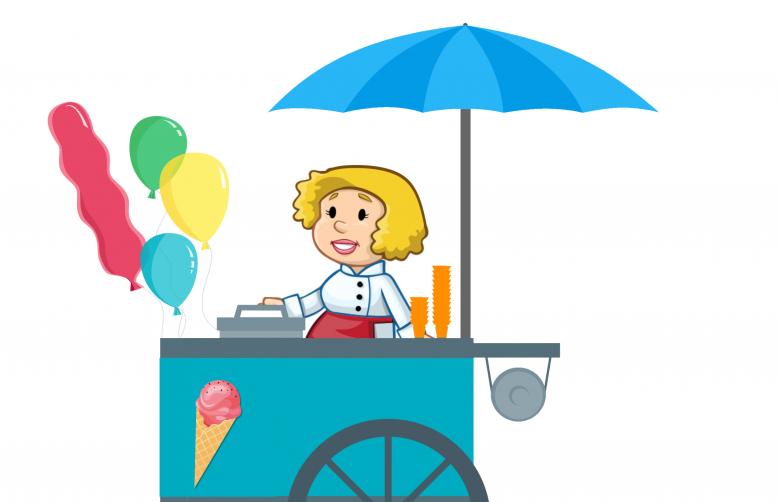 Free stock image of Ice Cream Cart Illustration created by mohamed hassan
