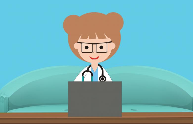 Free stock image of Woman Doctor Using Laptop created by mohamed hassan