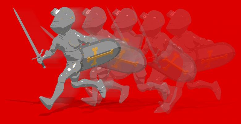 Free stock image of Armoured Knight Running created by Julien Tromeur