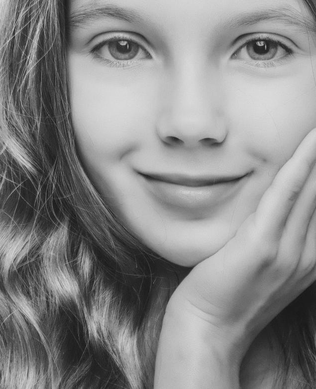 Free stock image of Young Girl Smiling - Portrait created by Alexander Krivitskiy