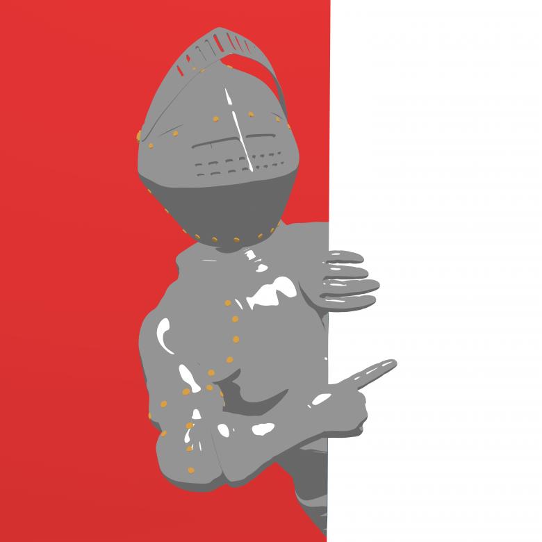 Free stock image of Knight Behind White Wall created by Julien Tromeur