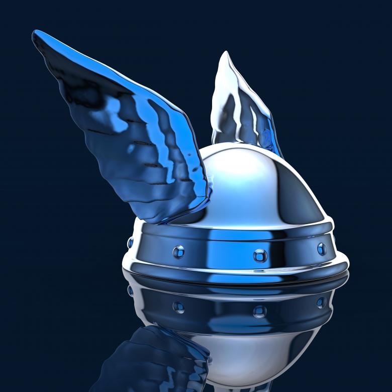 Free stock image of Blue Gaulois Helmet created by Julien Tromeur