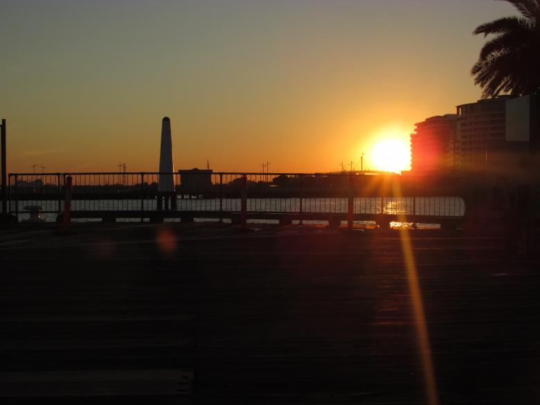 Free stock image of Sunset at St. Kilda pier created by Michiru Maeda