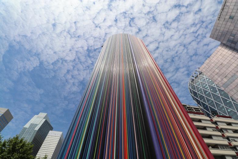 Free stock image of Colorful Tall Sculpture created by GAIMARD Jacques