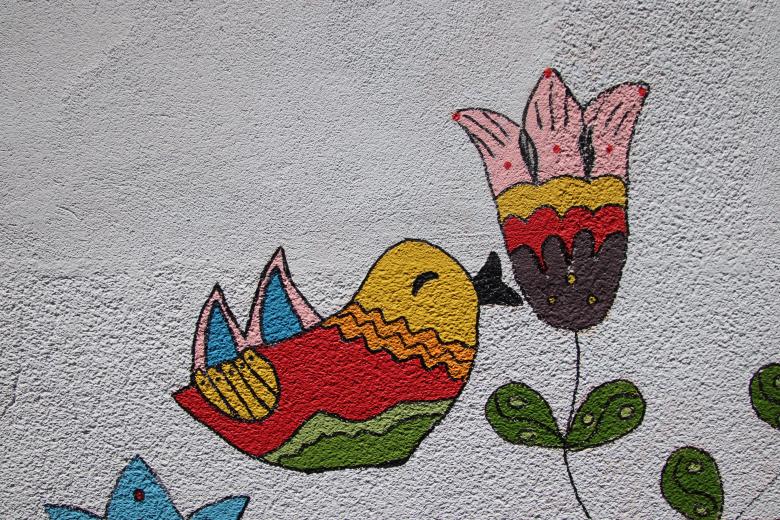 Free stock image of Wall painting by children created by GAIMARD Jacques