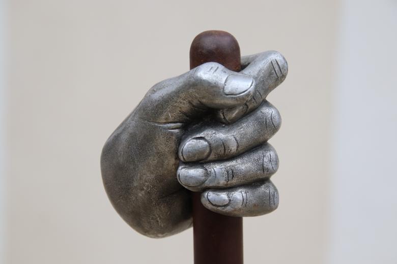 Free stock image of Metallic Hand Sculpture created by GAIMARD Jacques