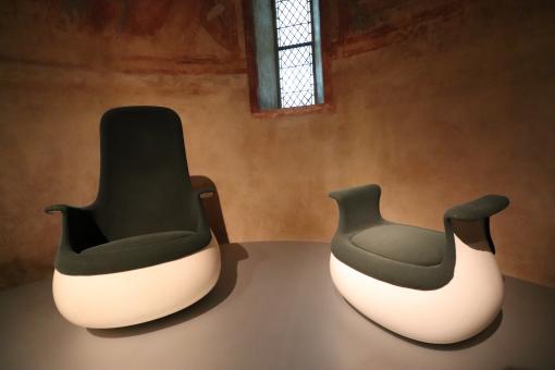 Free Stock Photo of Futuristic Design Chairs