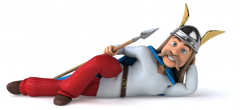 Free stock image of Fun Gaulois - Laying with Spear created by Julien Tromeur