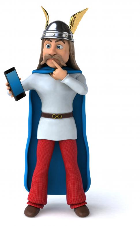 Free stock image of Fun Gaulois with Smartphone created by Julien Tromeur
