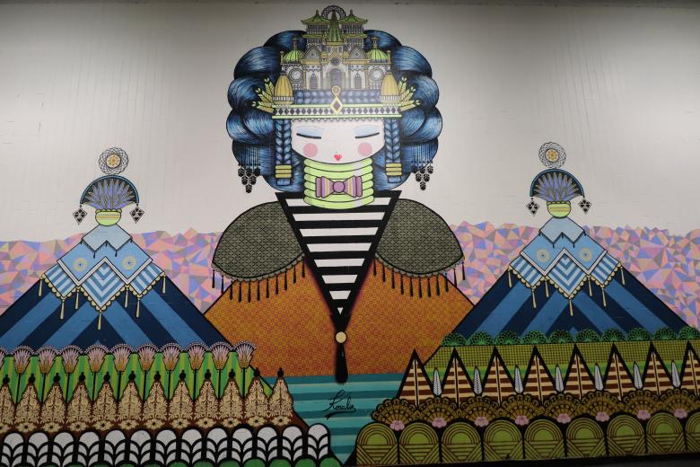 Free stock image of Oriental graffiti on a wall created by GAIMARD Jacques