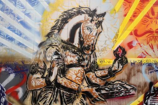 Free Stock Photo of Graffiti of a horse